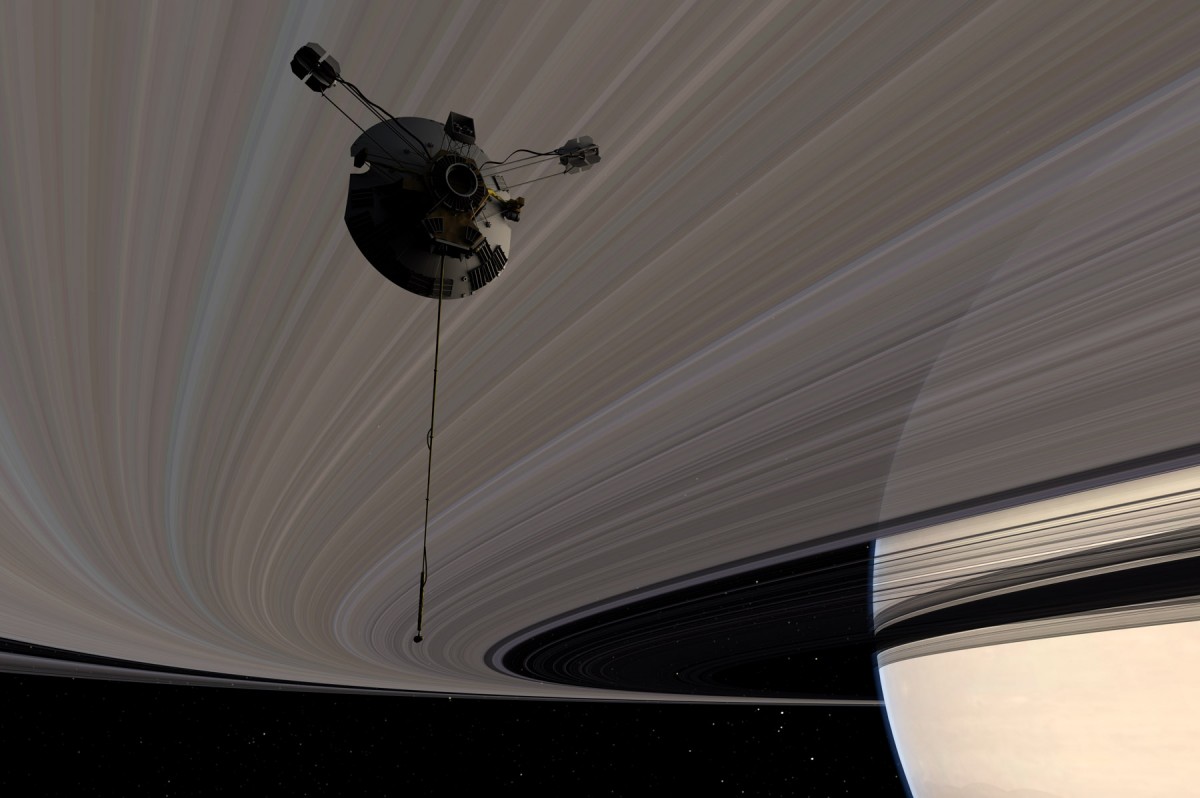 Pioneer probe at Saturn
