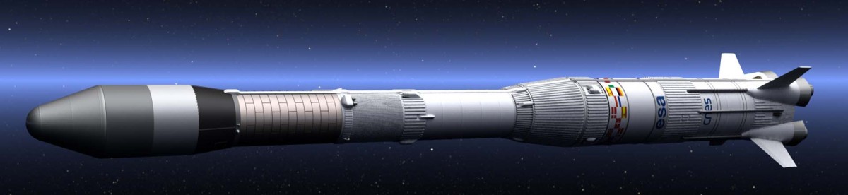 Ariane rocket CGI model