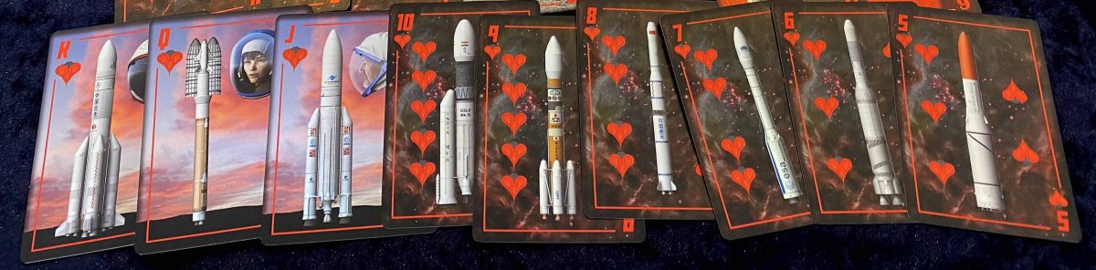 Strip of spacecraft playing cards