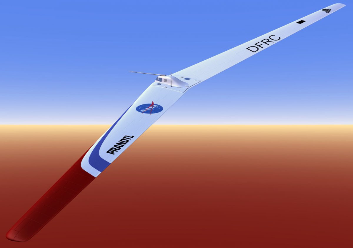NASA - PRANDTL Flying Wing for Mars - Nick Stevens Graphics