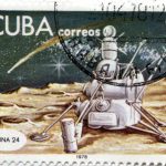 Cuba postage stamp celebrating the Luna 24 program