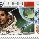 Cuba postage stamp celebrating the Intercosmos program