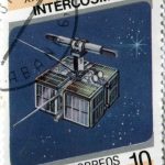 Stamp from Cuba celebrating the Intercosmos program